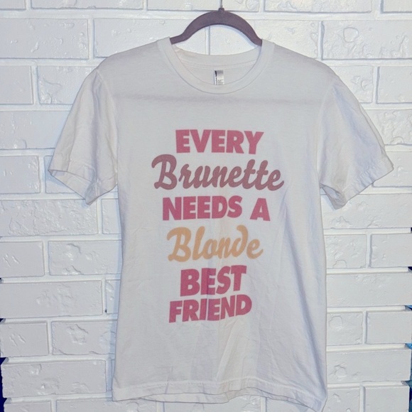 American Apparel Tops - American Apparel Women’s Brunette Blonde Best Friend T-Shirt Size Small